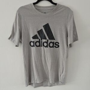 Adidas Black Logo Gray Men's Tee